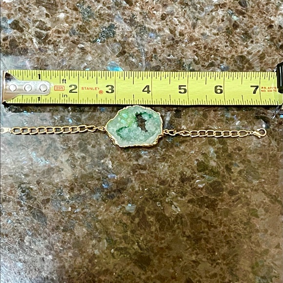 Custom-made druzy stone bracelet
